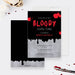 Bloody Good Time Death Birthday Party Invitation Edit Yourself Template, Halloween Murder Mystery Digital Download, Editable Invitation