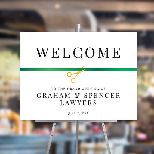 Welcome Sign Edit Yourself Template, Printable Sign 24 X 18 Inches Digital Download, Grand Opening Launch Party Ribbon Cutting Ceremony