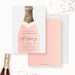 Pink Champagne Party Invitation, 18th 21st 30th Adult Birthday Party Brunch and Bubbly, Champagne Brunch Champagne Bottle