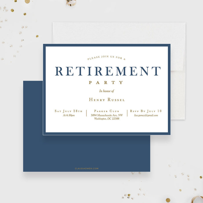 male retirement invitations