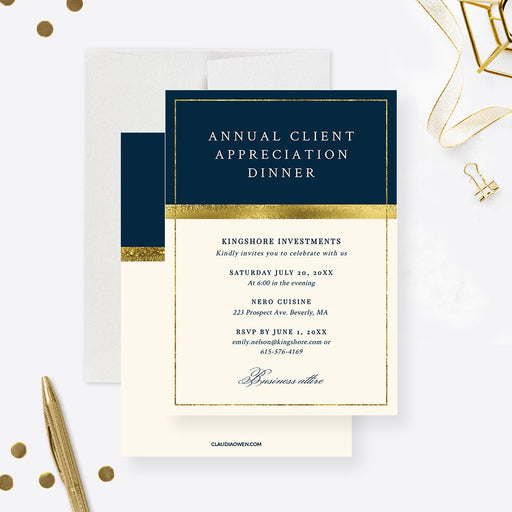Corporate Dinner Party Invitation, Professional Event Invite, Elegant Business Function, Personalized Office Party, Special Event Invitation