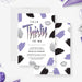 Talk Thirty To Me 30th Birthday Printable Party Invitation, Purple Editable Template, 80s 90s Retro Themed Party Like It's 1999 Download