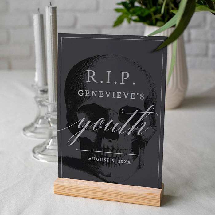 Death to My 20's Table Sign Editable Template, RIP 20's Funeral for My 20s Death Birthday Party, 30th Birthday Printable Digital Download