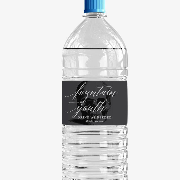 Water Bottle Labels Death to Your 20s Template, Editable Bottle Labels, Fountain of Youth Printable Digital Download, 30th Birthday
