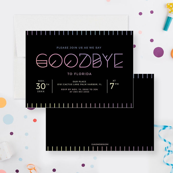 Goodbye Party Invitation Template, Leaving Party Printable Digital Download, Farewell Party Going Away Party, Moving Away