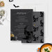 Death To My 20s Birthday Menu Editable Template Gold and Black, Halloween Printable Menu Digital Download, Goth Editable Menu Cards