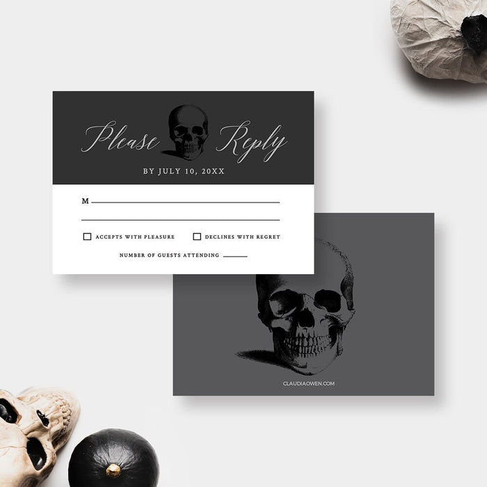 Death Birthday RSVP Card Template, Death to My 20s 30s 40s Party Theme RSVP Editable Cards, rsvp Download