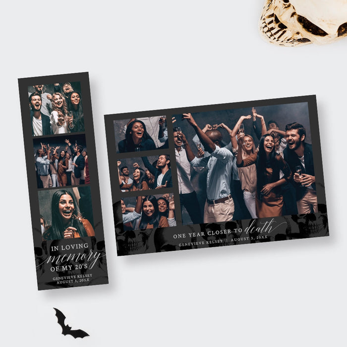 Photo Booth Death to my 20s Editable Template, Thank You Card RIP 30s 40s 50s Funeral for my Youth Printable Digital Download