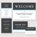 Small Business Editable Template, Conference Material RSVP Save the Date Welcome Sign Digital Download Printable Cards, Corporate Set