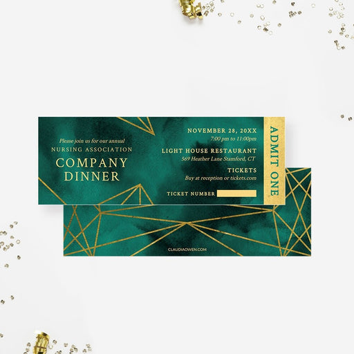 Annual Casino Night Ticket Invitation Card in Black and Gold, Las Vega —  Claudia Owen
