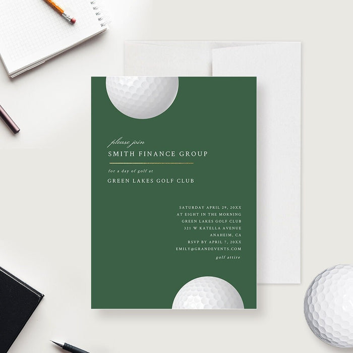 Golf Birthday Party Invitations Template, Golf Invitations for Men, Professional Masters Golf Invites, Golf Tournament Digital Download