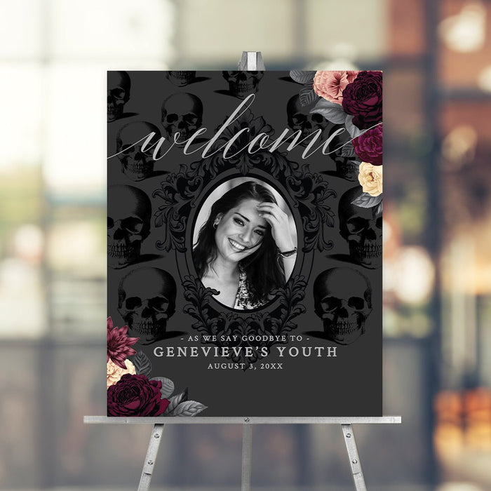 Welcome Sign with Photo Editable Template, RIP Twenties Printable Sign, Death to my Twenties Digital Download Sign, RIP 20s 30s 40s 50s