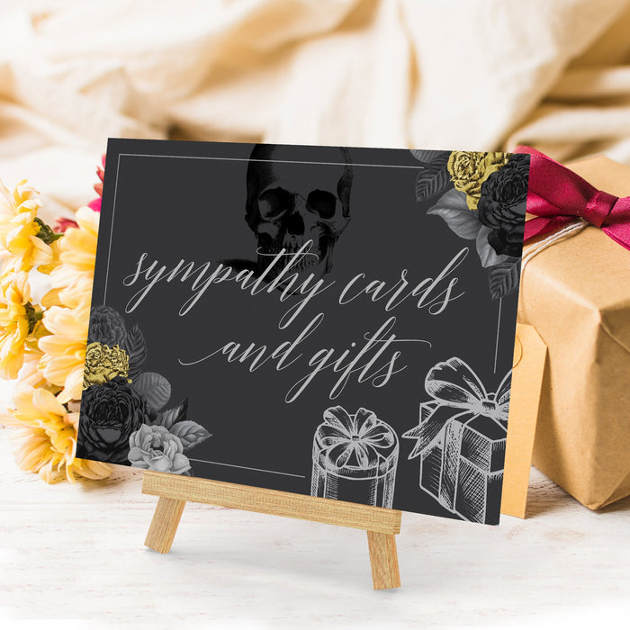Table Sign Digital Download Gold, Death To My 20s Take a Shot Sign, Cards and Gifts Sign for Halloween Party, Printable Dessert Table Sign