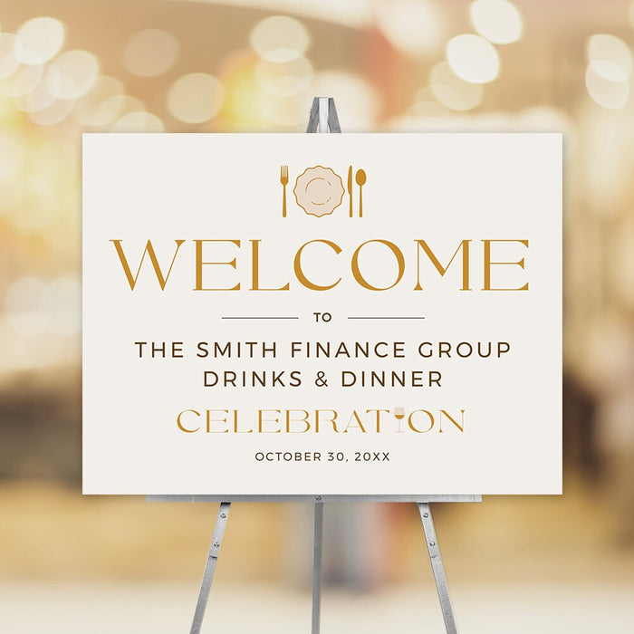 Welcome Sign Template for Dinner Party, Welcome Sign for Personal or Business Events, Birthday Party Sign 24 x 18 Inches Digital Download