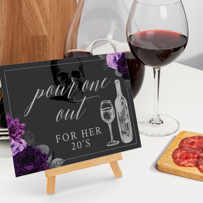 Death To My 20s Take a Shot Table Sign Digital Download, Cards and Gifts Sign for Halloween Party, Printable Dessert Table Sign