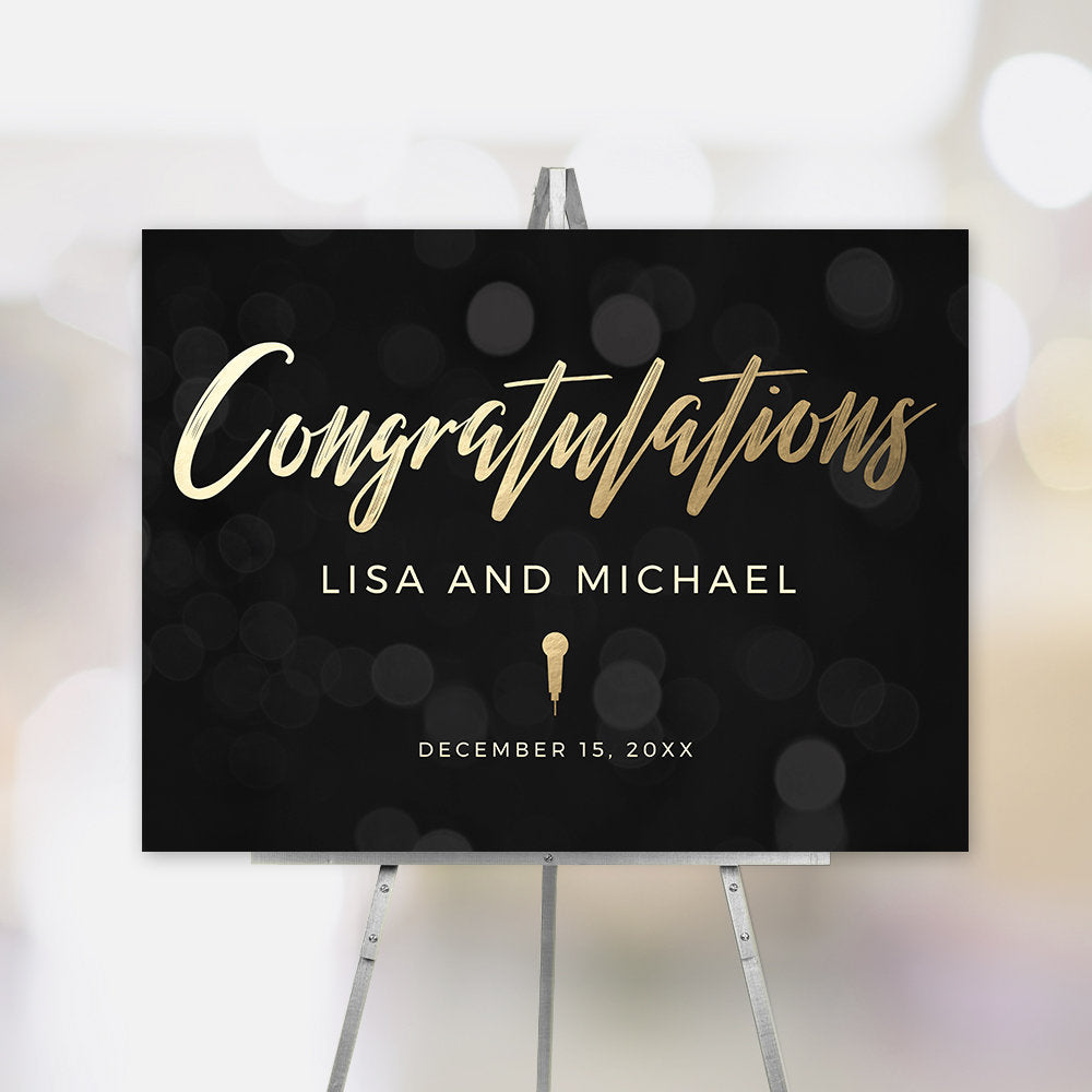 Congratulations Sign Printable Template File 24 x 18 Inches Digital Do