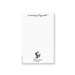 A white notepad with an illustration of a skull wearing a flower crown, and text that reads 'In Memory of my Youth'. The notepad is customizable with a name and has a subtitle 'Death to my 20s Birthday Party Favor Pad'.