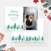 Minimalist holiday photo card template featuring clean modern layout, Happy Holidays greeting and large photo area in a simple digital Christmas design