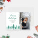 Minimalist holiday photo card template featuring clean modern layout, Happy Holidays greeting and large photo area in a simple digital Christmas design