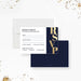 Navy and gold gala fundraiser rsvp card template set