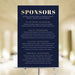 Navy and gold gala fundraiser welcome sign template set