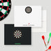 Custom note card featuring a colorful dartboard illustration and darts, with space for personalization perfect stationery for darts lovers or pub‑game fans.
