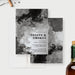 Toasts and Smokes birthday invitation front and coordinating gray and black smoky back.