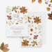 Elegant autumn party invitation design with fall foliage artwork